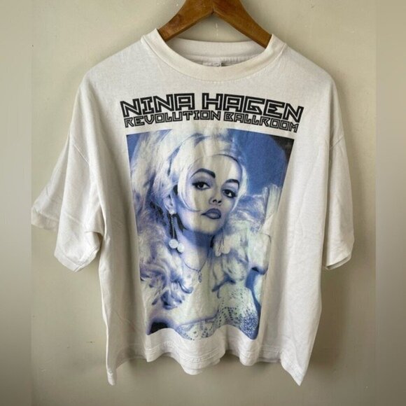 Vintage 90s Nina Hagen Evolution Ballroom tour band Tee shirt XL single stitch - Picture 1 of 14